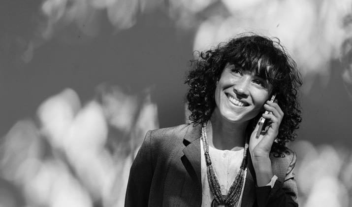 female talking on mobile